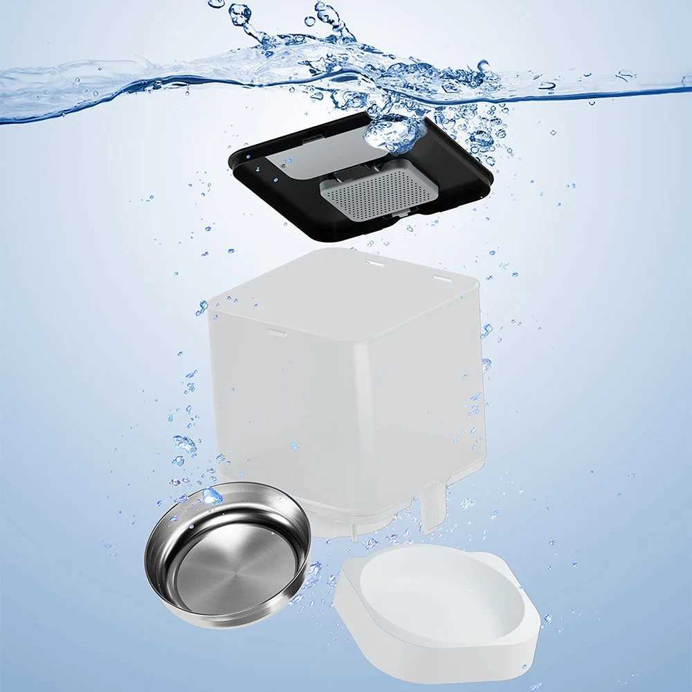 Dog Feeders 4L automatic pet feeder application intelligent cat feeder dog slow food dispenser with stainless steel bowl voice timer pet feeding suppl