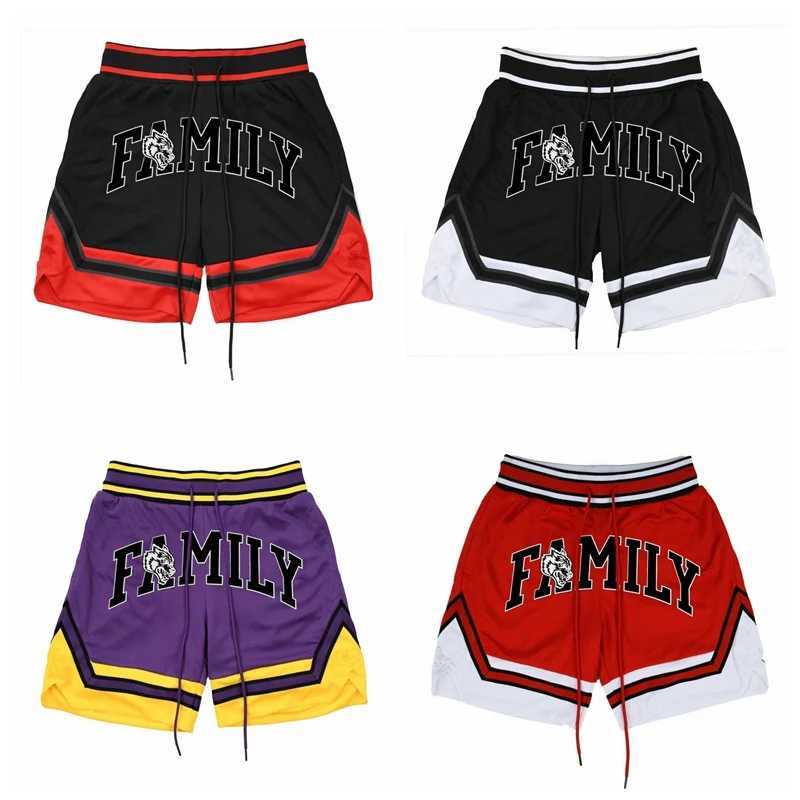 Men's Shorts Mens basketball game shorts family red summer gym sports training running leisure fast drying five point pants z250219