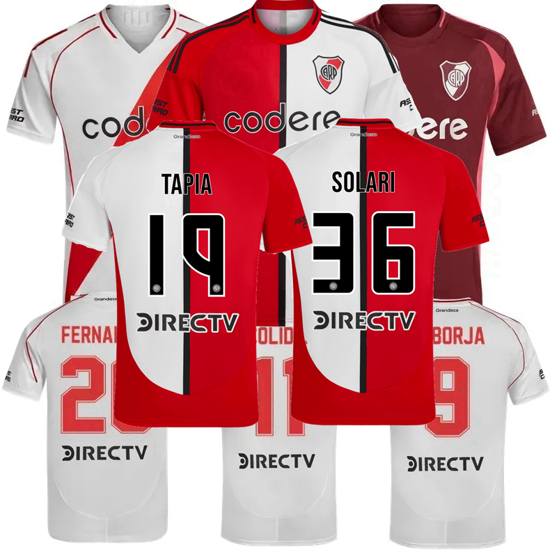 2024 2025 2026 River Plate Soccer Jerseys MONTIEL LANZINI TAPIA COLIDIO ZUCULINI M.BORJA ALIENDRO SOLARI GALOPPO MEZA Acuna 24 25 26 football men kids shirt