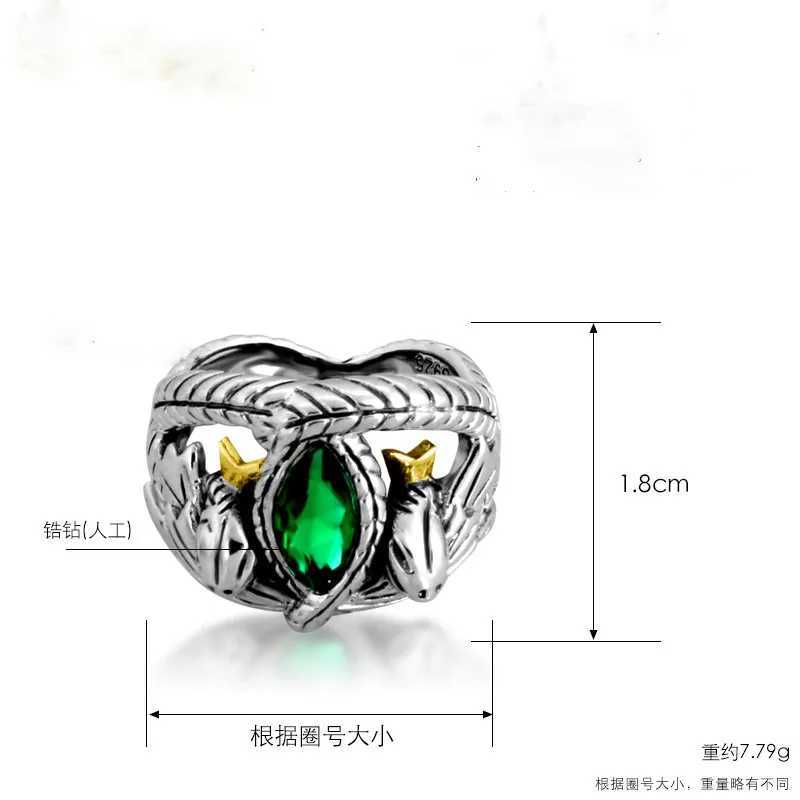 Lord Ring of Barahir Aragorn Gondor Green Crystal Rings for Women Men JewelryXJ250219