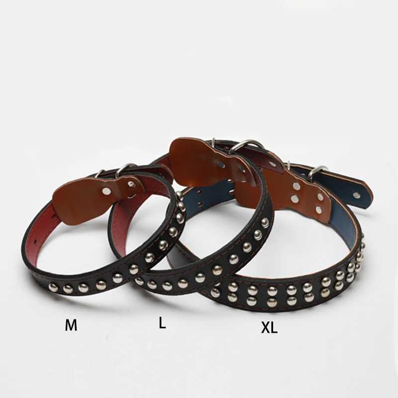 Pet Leather Dog Collar Leash For Large Dog Leather Dog Traction Drag Tow Rope Chain Pet Dog Supplies Accessories Prevent RunawayXJ250218
