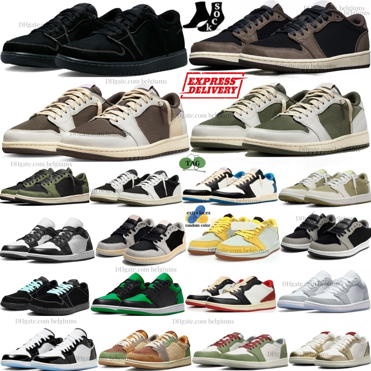 Low Basketball Sneakers Mocha Shoes Reverse Olive Black White Brown Canary Blue Grey Toe Lucky Green Triple White Purple Pink Mens Women Trainers