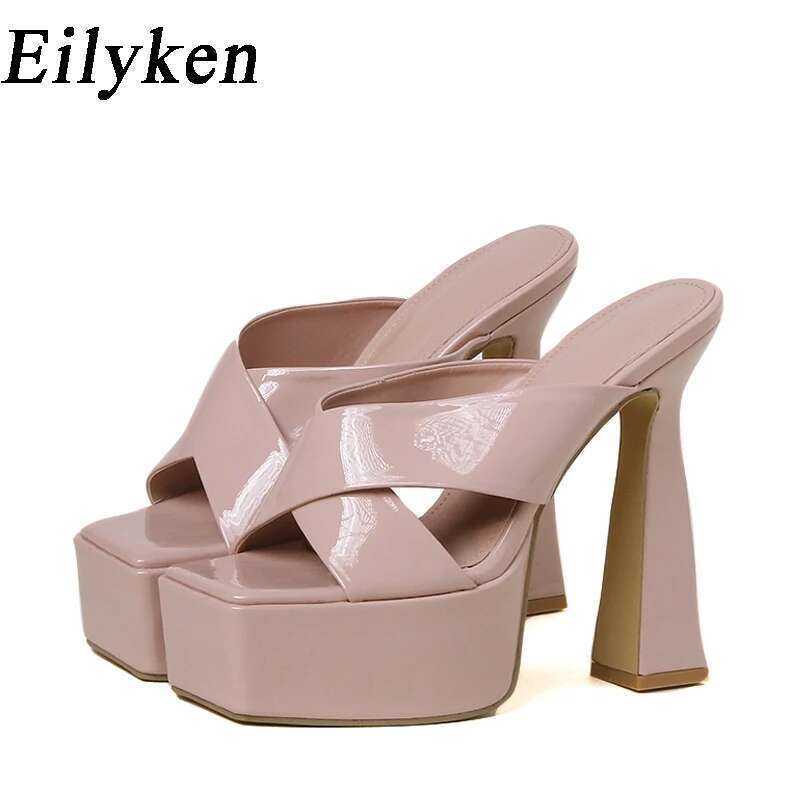 Plus Size 35-42 Summer Platform Women Slippers High Heels Ladies Fashion Elegant Female Sandals Slides Shoes
