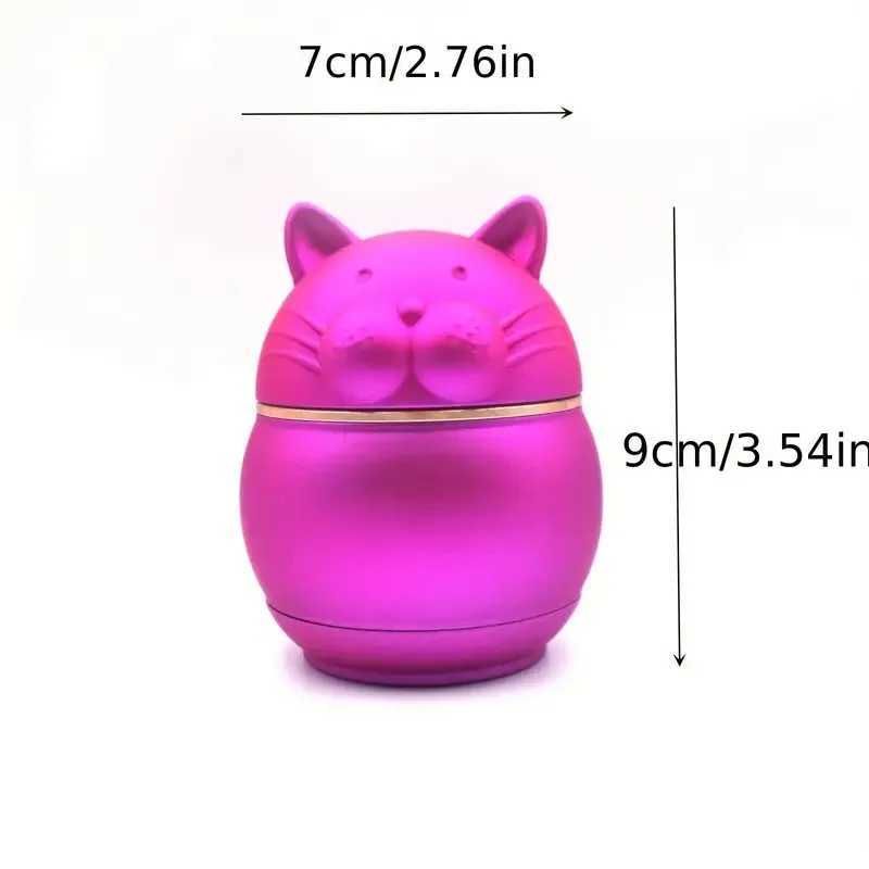 High Quality Cute Cat Shape Metal Grinder Zinc Alloy Cigarette Grinder Spice Grinder Tool T250218