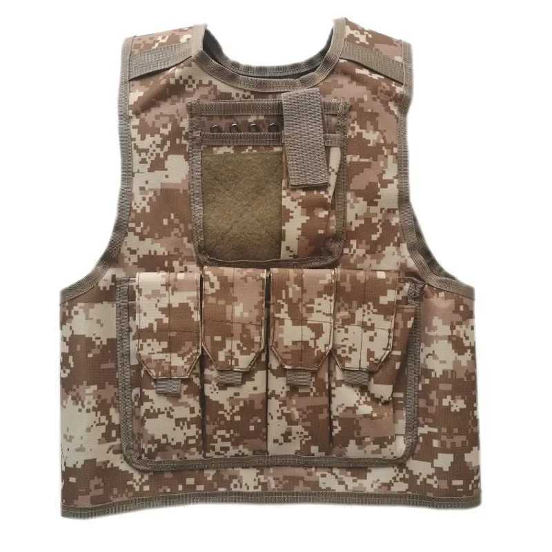 Children Combat Camouflage Vest Kids Airsoft Vests Outdoor Paintball Tactical Waistcoat CS Gear Boys Girl Sniper UniformXJ250219