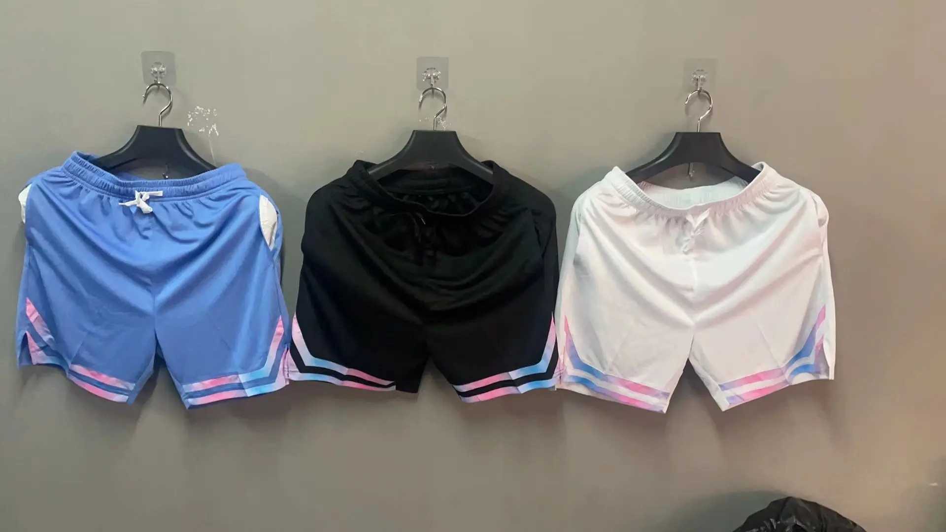 Men's Shorts Mens shorts elastic and breathable sports running shorts outdoor training fitness shorts loose beach basketball shorts z250219