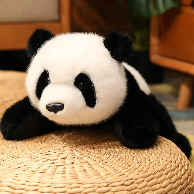 Kawaii Comfort Soft Animal Plush Throw Pillow Polar Bear Brown Bear Panda Lying On The Stuffed Animal Doll Pillow Decorate Room 250219