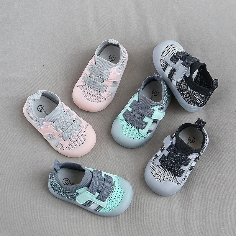 Baby Sports Shoes Mesh Breathable Boy Girls Walking Soft Soles Anti-skid Baby Shoes Boy Childrens Casual Sports Shoes 250219