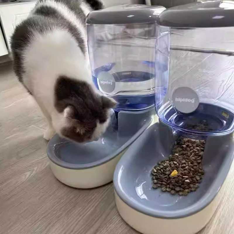 Dog Feeders Automatic cat food dog and cat water dispenser gravity water dispenser large capacity 4L pet water dispenser H250218