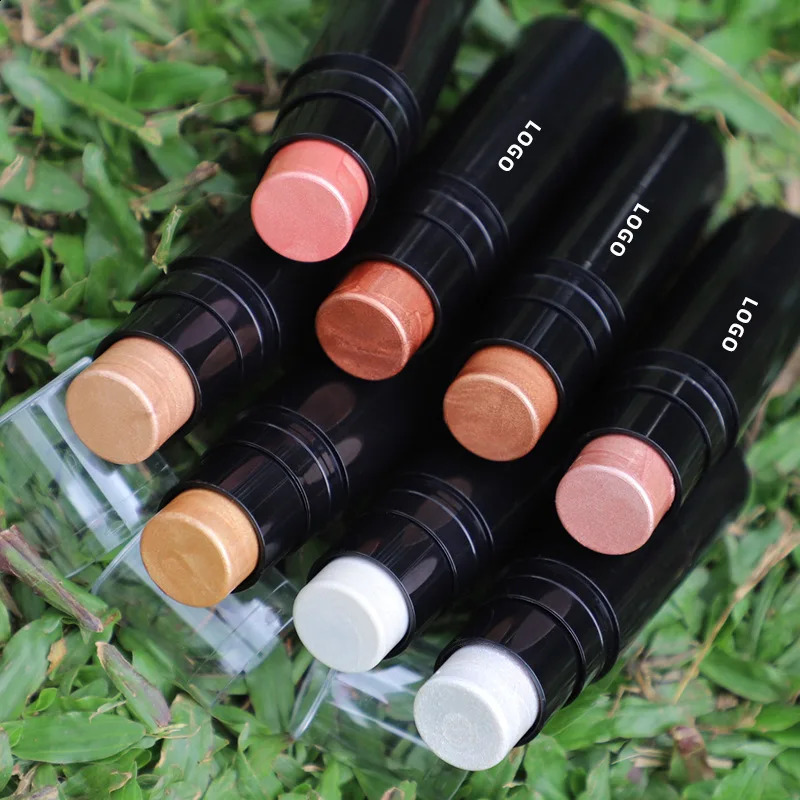 20pcs Makeup Highlighter Stick Custom Bronzer Shimmer Contour Highlight Creamy Stick With Brush Cosmetics Wholesale Bulk 250214