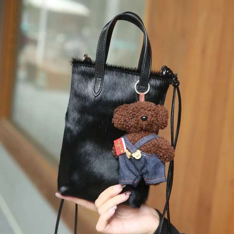 European And American Fashion High-End Horsehair Handbag Casual Versatile Mini Multi-Functional Shoulder Crossbody Bag For Women