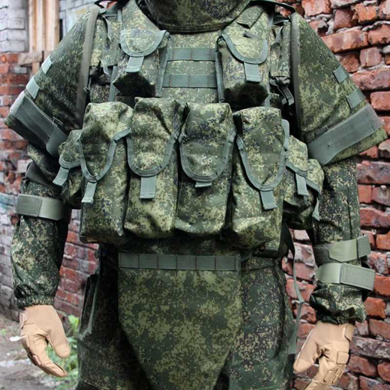 Russia 6B45 Tactical Undershirt Full Protection Wear-Resistant Breathable Vest 6B45 Jungle Digital Green Outdoor MenXJ250219