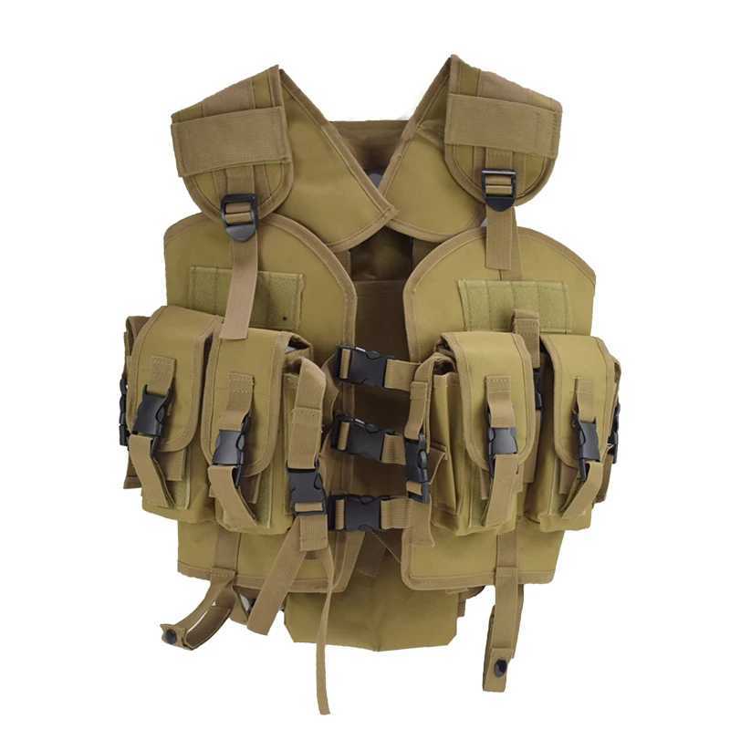 High Quality Navy Combat Vest Military with Water Bag SWAT Tactical Vest Army Training Uniform Shooting Vest Hunting VestXJ250219