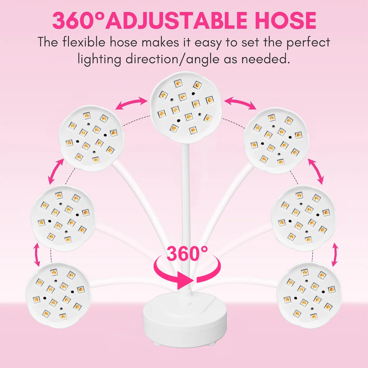 Mini LED UV nail lamp with rechargeable car sensor UV lamp for curing gel nail polish and nail tip swan neck 250214