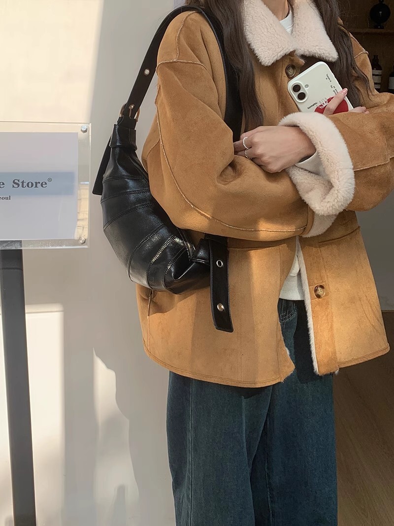 Cow horn women's armpit autumn and winter 2025 new fashion, Korean Kesong versatile crossbody bag, dumpling bag #swissmilitary