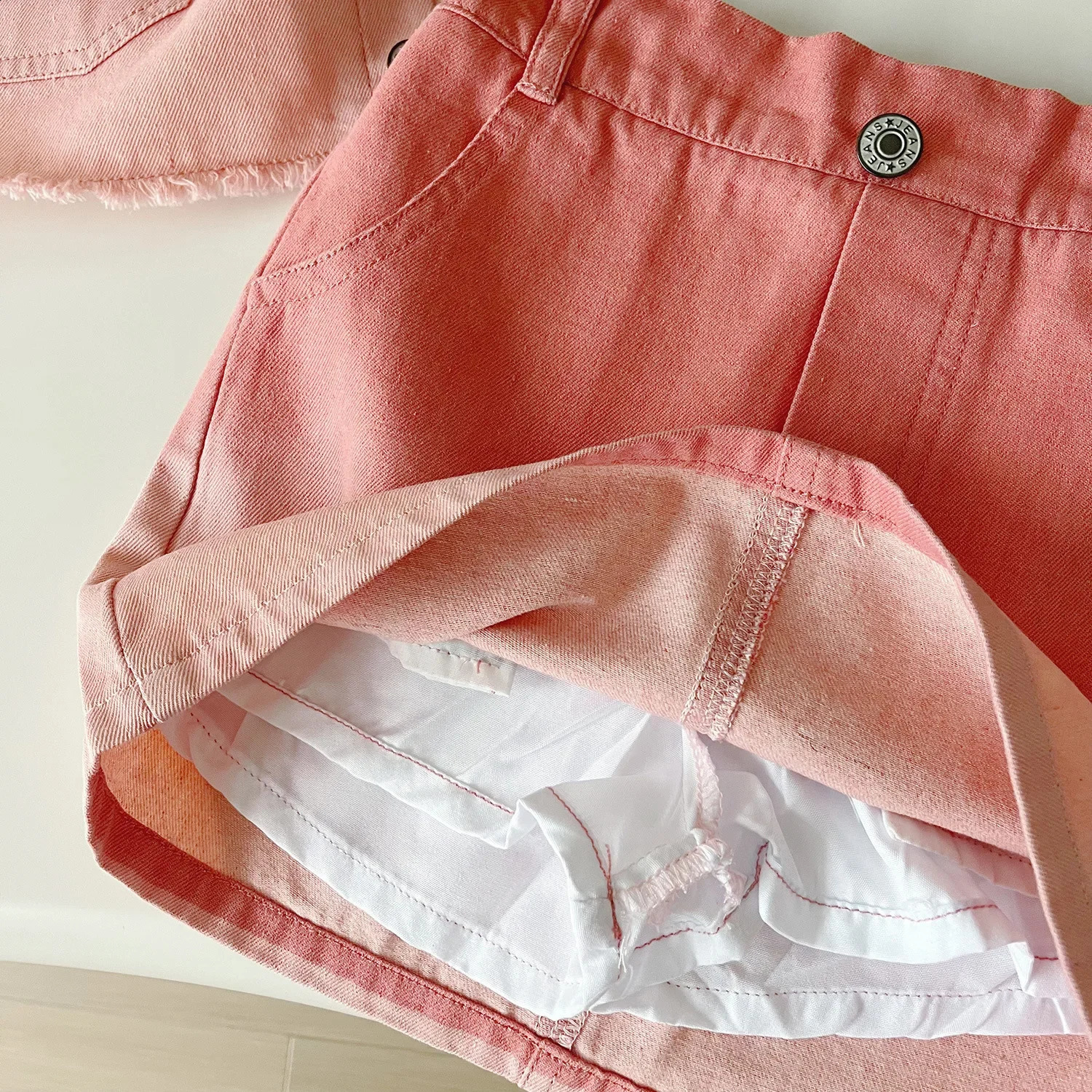 Childrens Sets Summer Korean Girl Jeans 3 Pieces Baby Lovely Simple Fashion 2024 Childrens Clothing Sweet Simple 250218