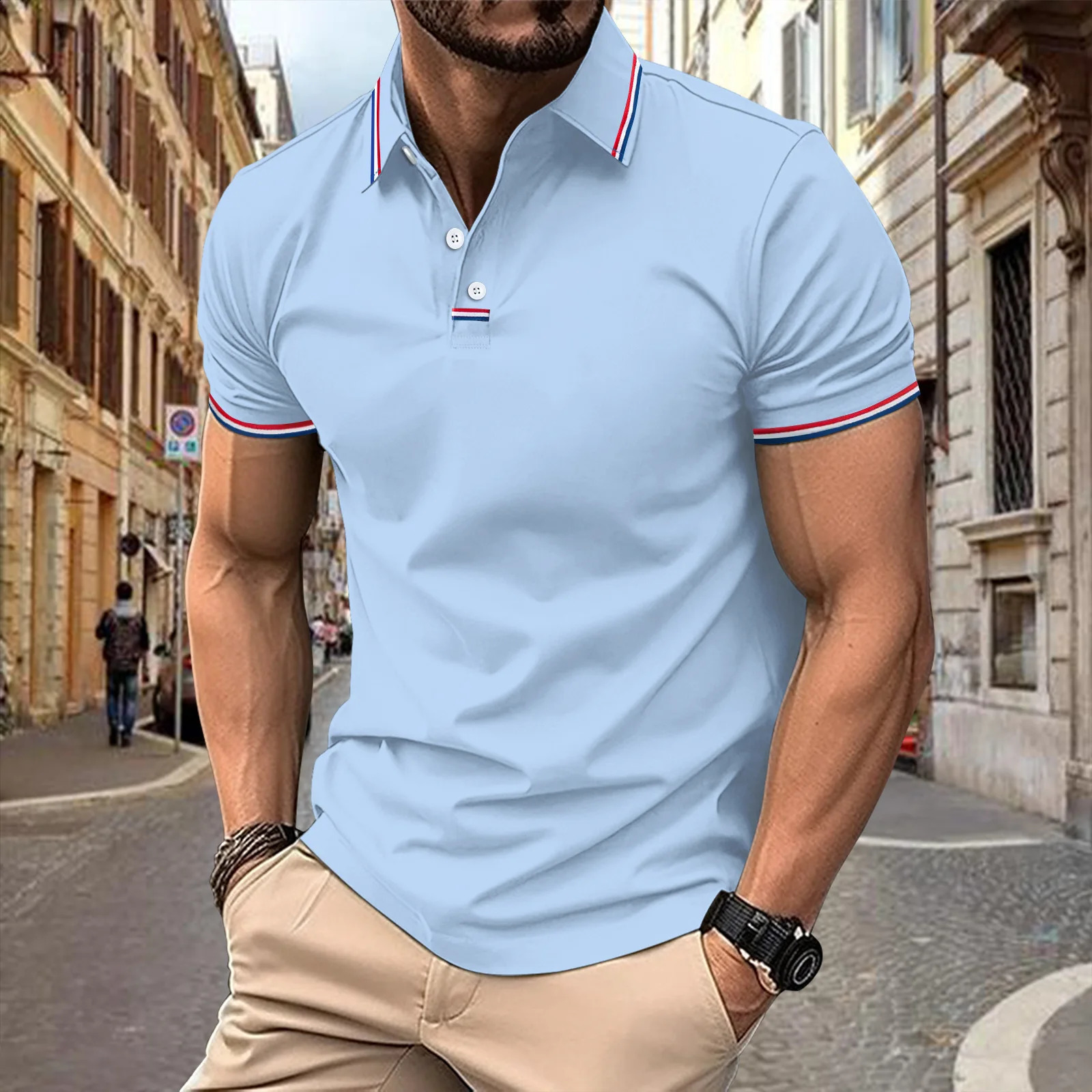 Outdoor Summer -selling Men Comfortable Breathable Quick Drying Shirt T-shirt POLO Travel Business Fashion Sports 250218