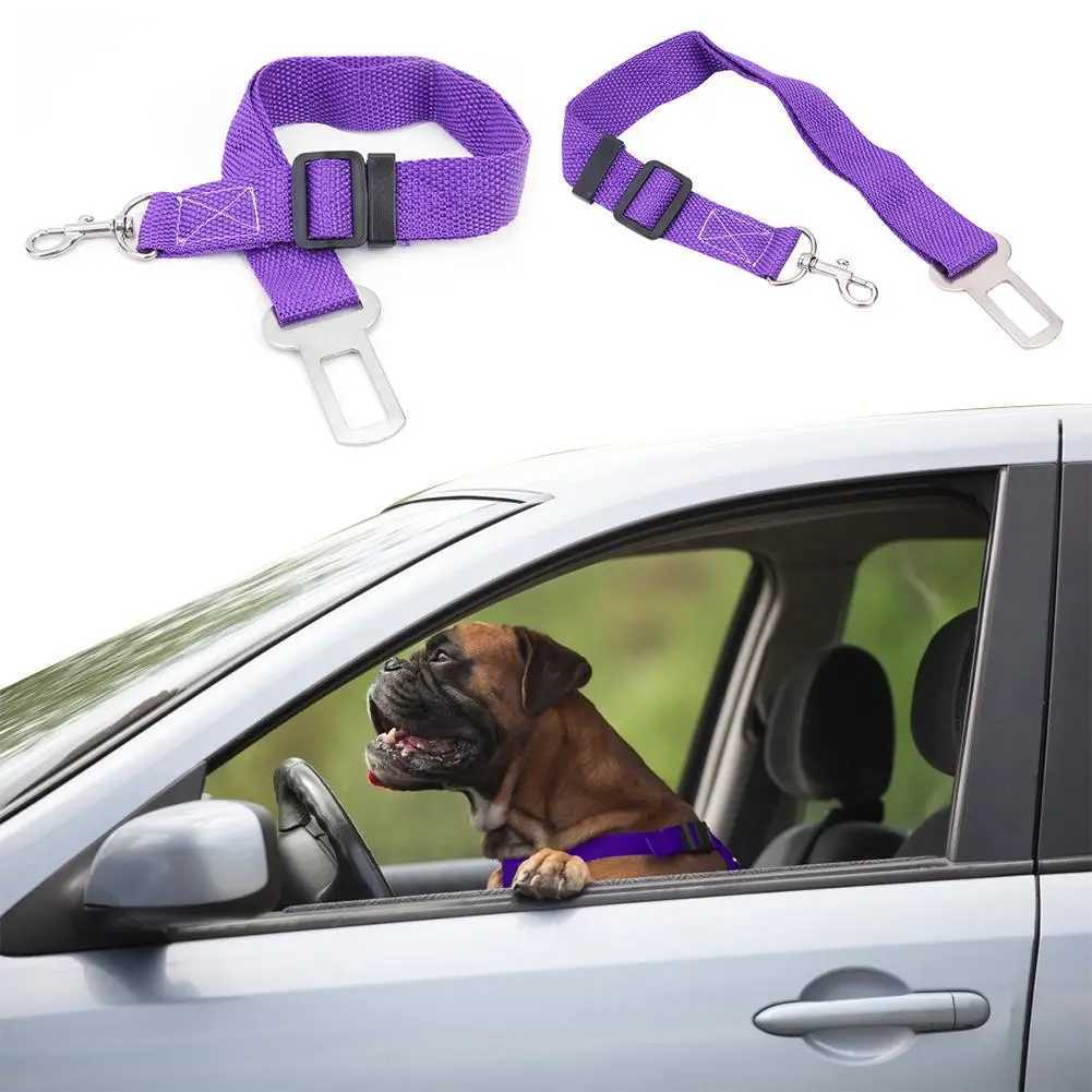 Dog Cat Car Safety Belt Adjustable Leash Vehicle Seat Belt Pet Supplies Harness Safe Lever Traction Collar Puppy LeashXJ250218