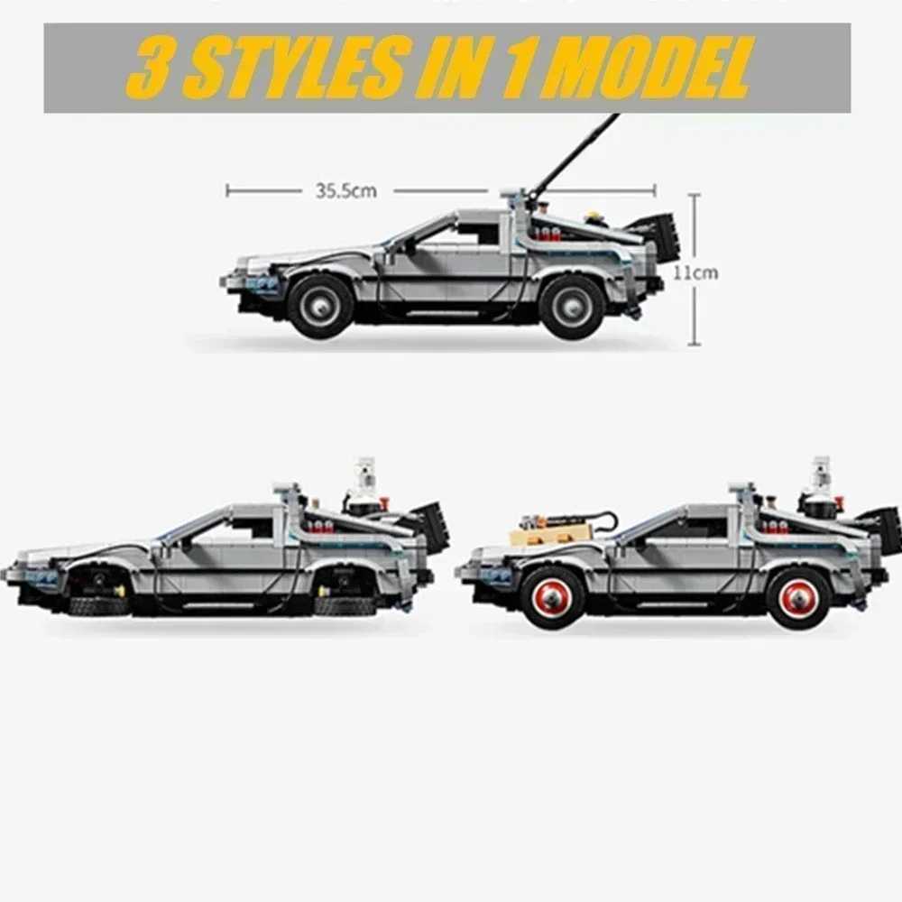 2026 new Back To The Future Time hine 1 10 1872 Compatible 10300 Building Blocks Technical Car Bricks Construct Toys Birthday Gifts D