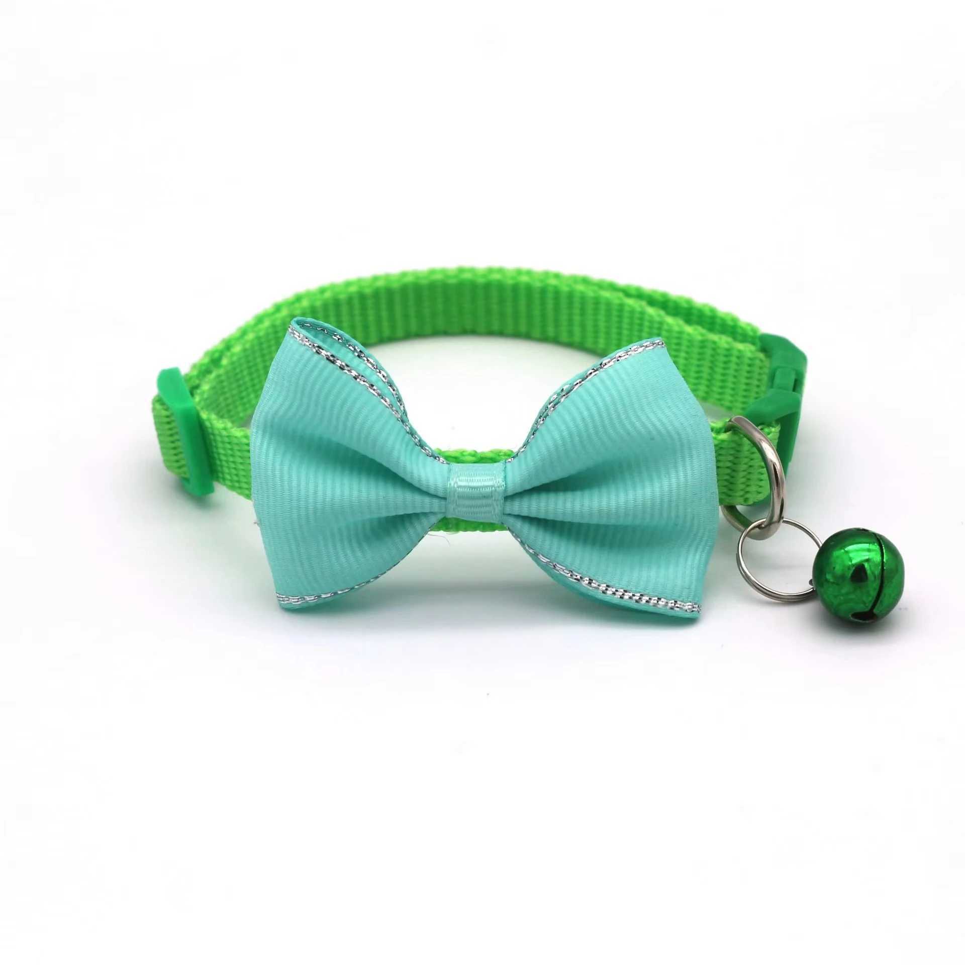 Pet Collars New Pet Bow Bell Collars Cute Cat Collars Pet Supplies lticolor Adjustable Pet Dressing Tool Pet Accessories W250219