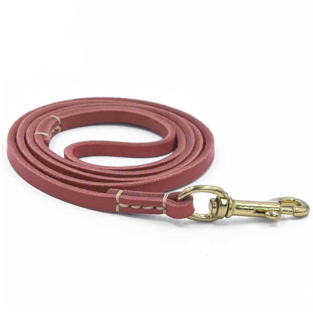 130cm/180cm Comfortable Genuine Leather Dog Leash Traction Rope for Small to Medium Dogs Training and Walking Brown Red GreenXJ250218