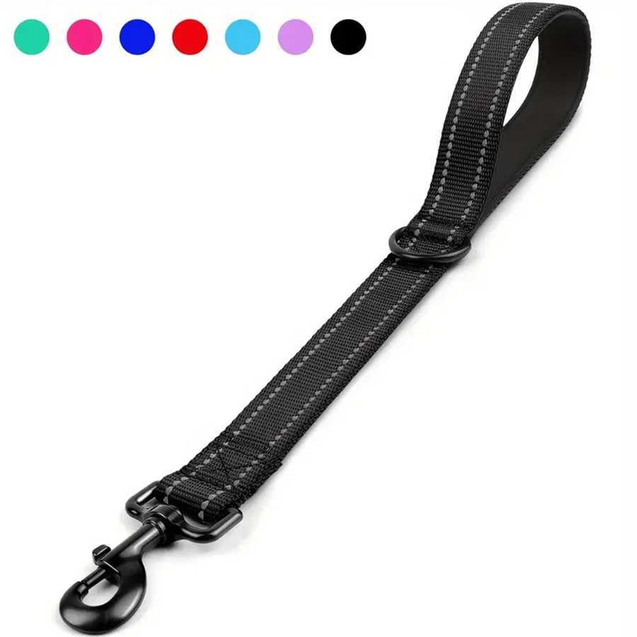 Taglory Short Dog Leash Traffic Padded Handle Heavy Duty Short Nylon Dog Lead For Training Control Reflective Threads Pet LeaXJ250218