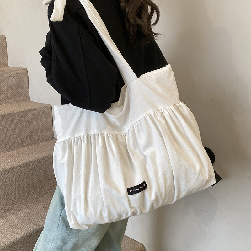 2025 Early Spring New Product Leisure Art Relaxation Tote Large Capacity Small Fresh Lightweight Commuter Single Shoulder Women's Bag #swissmilit