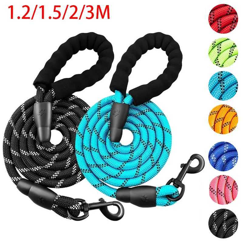 3M Reflective Dog Leash With Comfortable Padded Handle Double Heavy Duty Traction Rope for Dogs Suitable Small to Large DogsXJ250218
