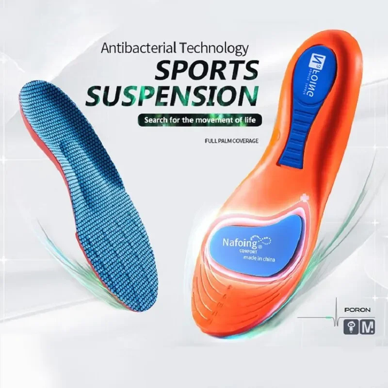 Sport Orthopedic Insoles for Feet Men Women EVA Breathable Shock Absorption Shoes Insole Running Basketball Care Pads 250219