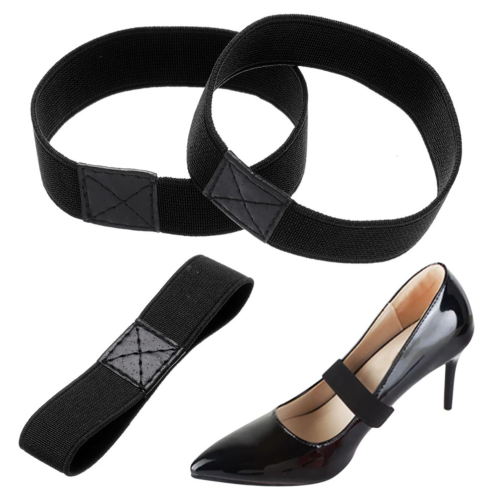 1 Pair High Elastic Shoe Straps Hold Loose Heels Shoes Band Antiloose for Girls Women Belts Solid Color Shoelaces 250219