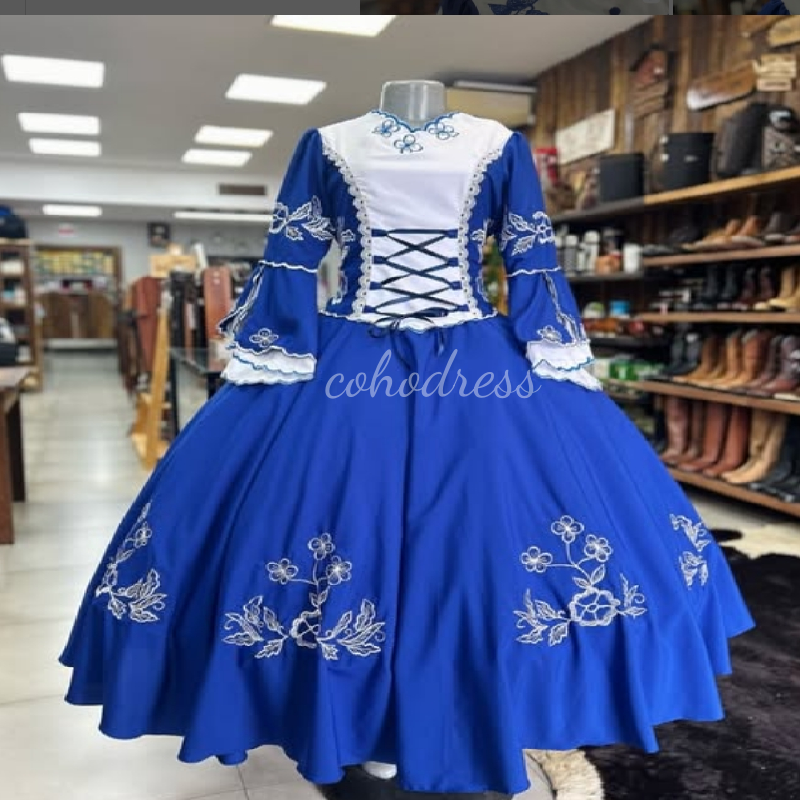 Witch 1860s Historical Blue Evening Dress 2025 Embroidery Cosplay Prom Dress Carnival Formal Party Occasion Dance Wear Vestio De Gala Civil War Birthd