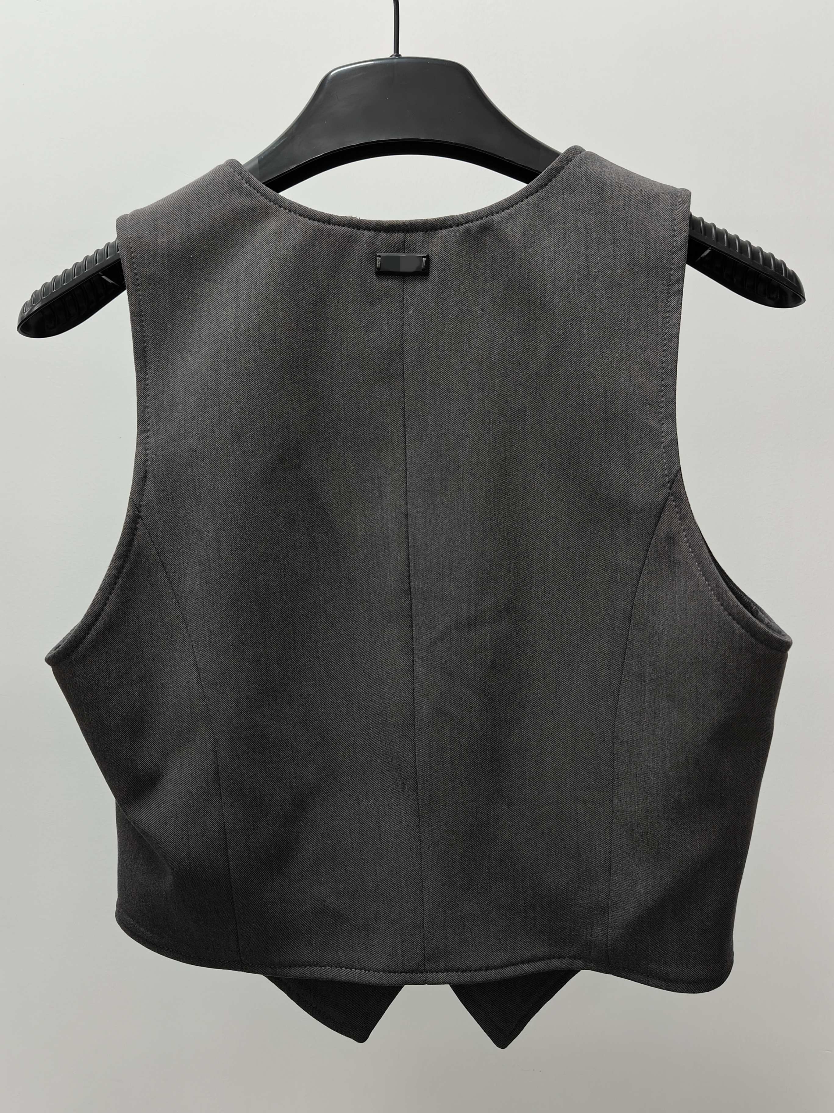 Grey Slim Fit Single Breasted Tailored Blazer Vest
