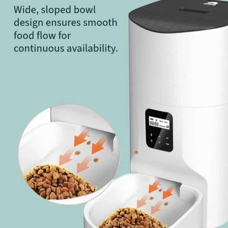 Dog Feeders Smart Feeder 9L with Timed Automatic Food Dispenser Cat Food and Dog Food Storage Remote Setting and Video Smart Feeder H250218