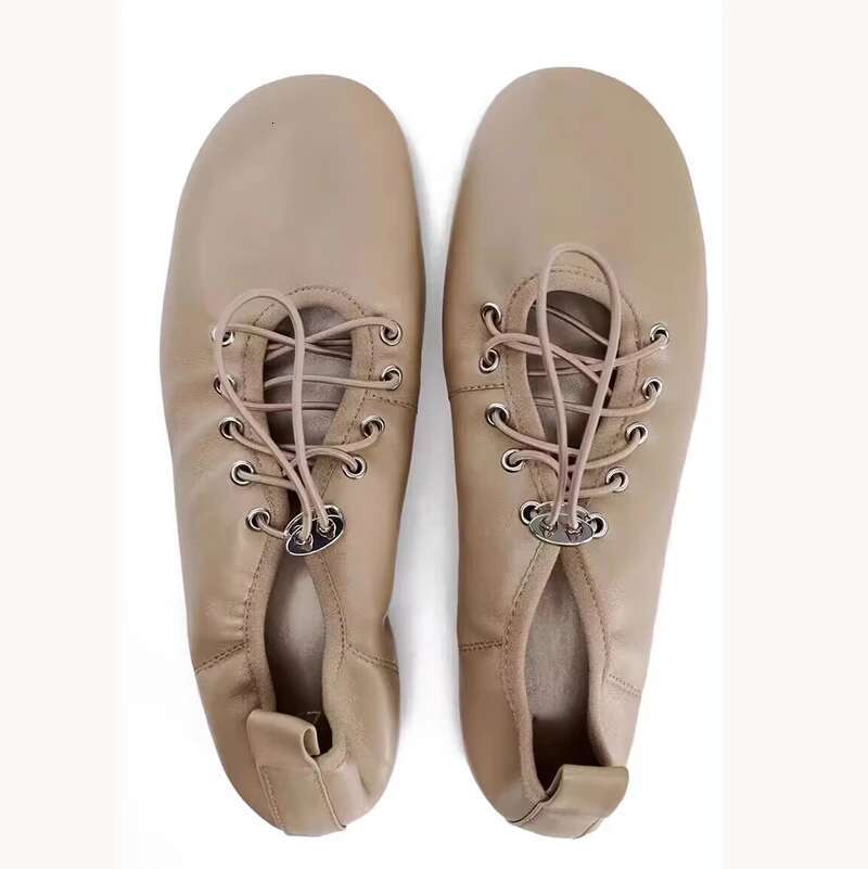 Fashion round toe lace up women ballet flats casual pumps