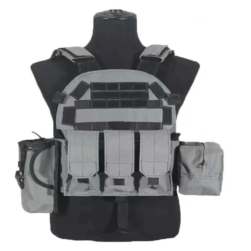 6094 Camouflage Plate Carrier Vest Multi-Functional Tactical Hunting Vest Adjustable Men Combat Equipment for Outdoor CyclingXJ250219