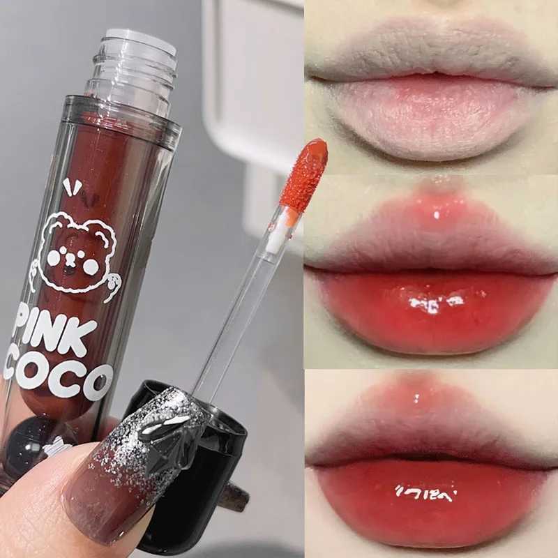 Moisturizing Jelly Mirror Lip Gloss Shuiguang Black Tea Liquid lipstick Lasting lipstick Lip Color Makeup Korean CosmeticsW250219