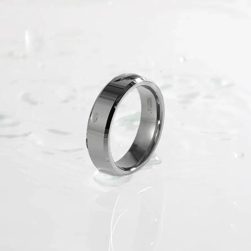 Somen 6mm 8mm Silver Color Tungsten Carbide Ring Mens and Womens Matte Wedding Ring High-polished Steel Color Comfortable Fit 250218