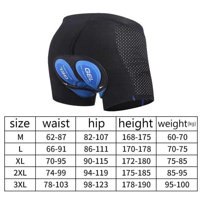 Men's Shorts Mens 3D gel bicycle shorts bicycle protective shorts 5-layer composite Sile pad bicycle underwear bicycle equipment z250219