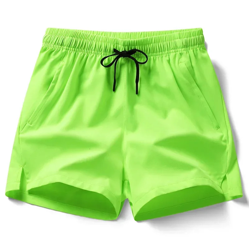 mens fitness lightweight sports pants summer casual pocket shorts basic solid color jogging beach 250219