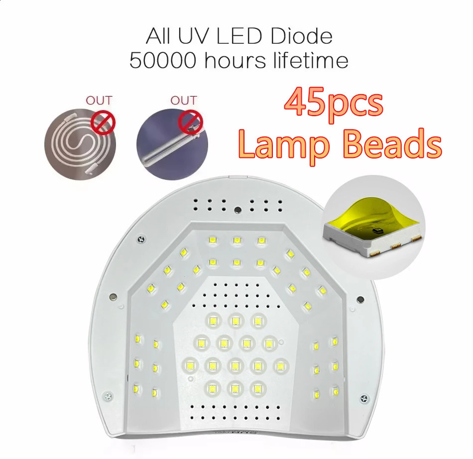 Sun2C UV Nail Lamp 48W Gel Polish Dryer Pedicure Light Manicure Lamp Nail Art Gel Dryer Machine Nail LED Lamp Not Black Handed 250214