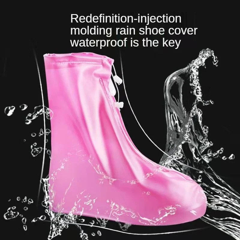 Children Shoe Cover Waterproof Silicone Sport Rain Boot with Layer Nonslip Material Wearresistant Thick Shoes 250219