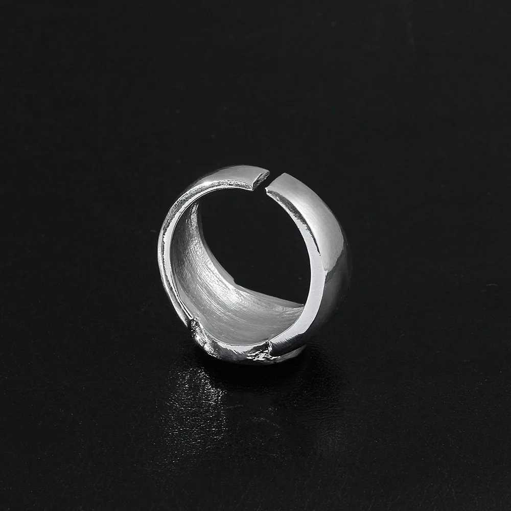 Punk Style Billiard Number Black 8 Opening Adjustable Rings Metal Alloy Rings Fashion Hip Hop Rock Jewelry For Women And MenXJ250219
