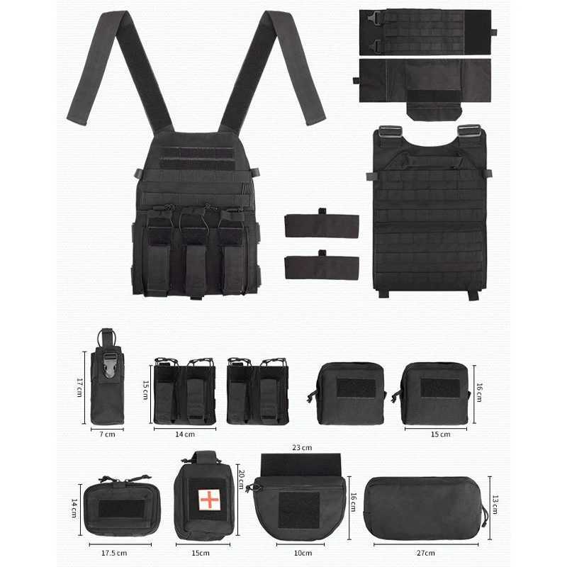YAKEDA Multifunctional Full Protection Tactical Vest MOLLE Metal Snake Buckle Quick Release Outdoor Camouflage Tactical VestsXJ250219