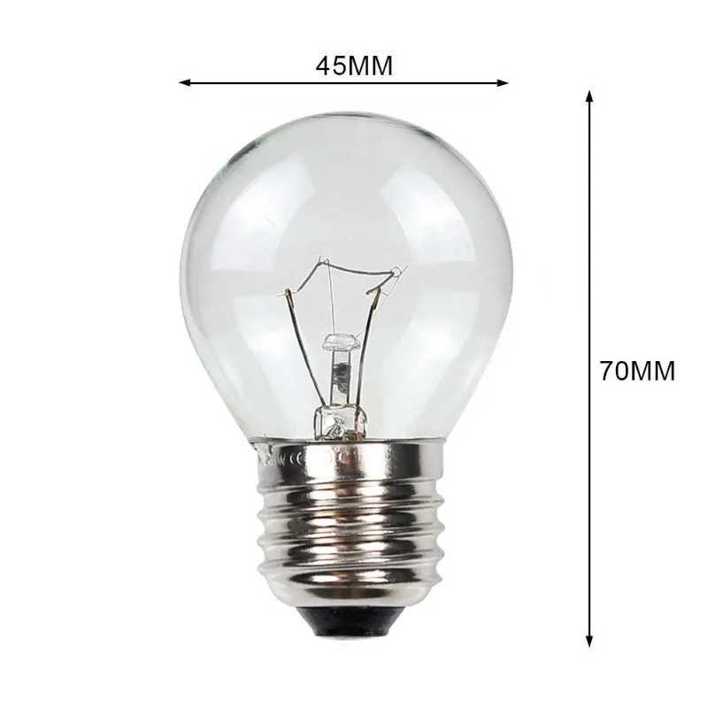 6 PACK G45 Golf Ball Mini Globes Round Light Bulbs 40 Watt E27 Small Appliance Replacement Incandescent for Oven Microwave Z250219