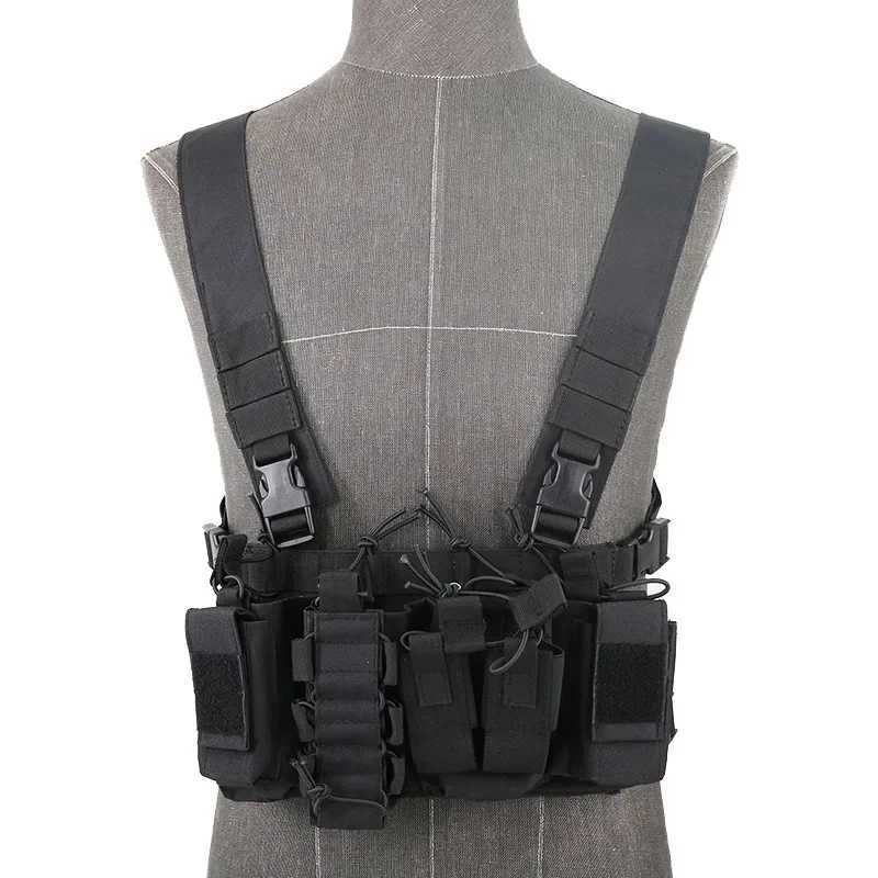 Tactical D3 Chest Rig Vest Carrier Armor Harness Rifle Pistol Magazine Pouch CRX Modular Chest Vests Hunting EquipmentXJ250219