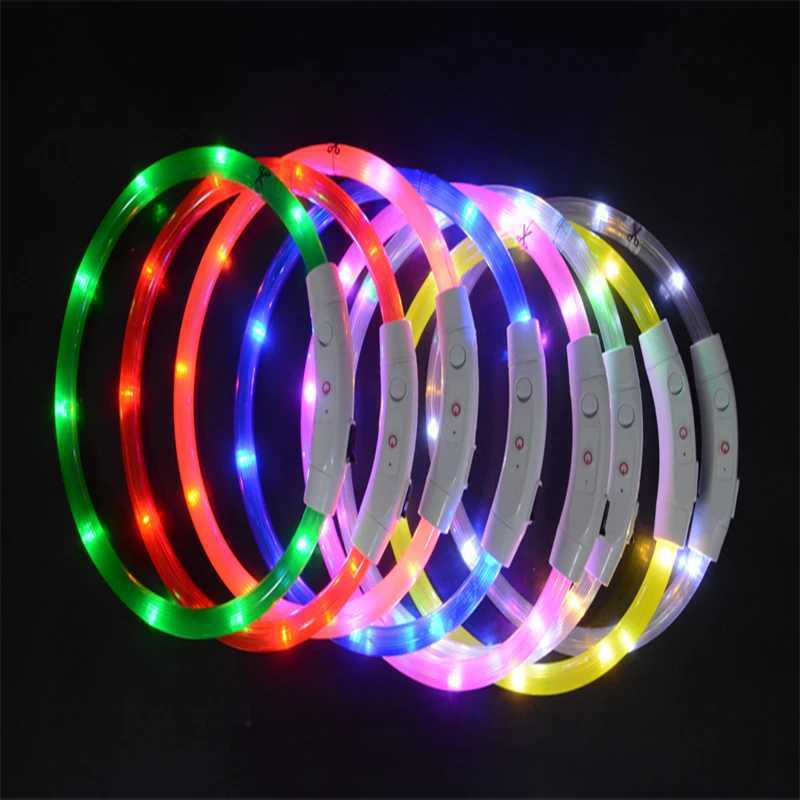 3 Modes Dog Luminous Charge Collar Led Usb Cat Dogs Collars Detachable Night Led Glow Dog Loss Prevention Collar Pet Accessories W250219
