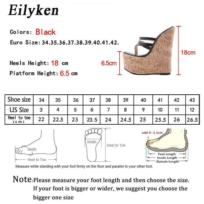 Sexy 18CM Wedges Narrow Band Pinch Slippers Women Sandals Fashion Super High Heels Platform Mules Ladies Shoes