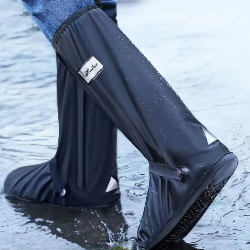 High Cylinder Riding Boots Cover in Rainy Days Rainproof Shoe Anti Slip Thickened Wearresistant Outdoor Sand Resistant 250219