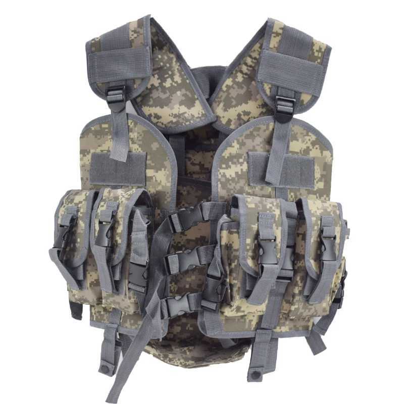 High Quality Navy Combat Vest Military with Water Bag SWAT Tactical Vest Army Training Uniform Shooting Vest Hunting VestXJ250219