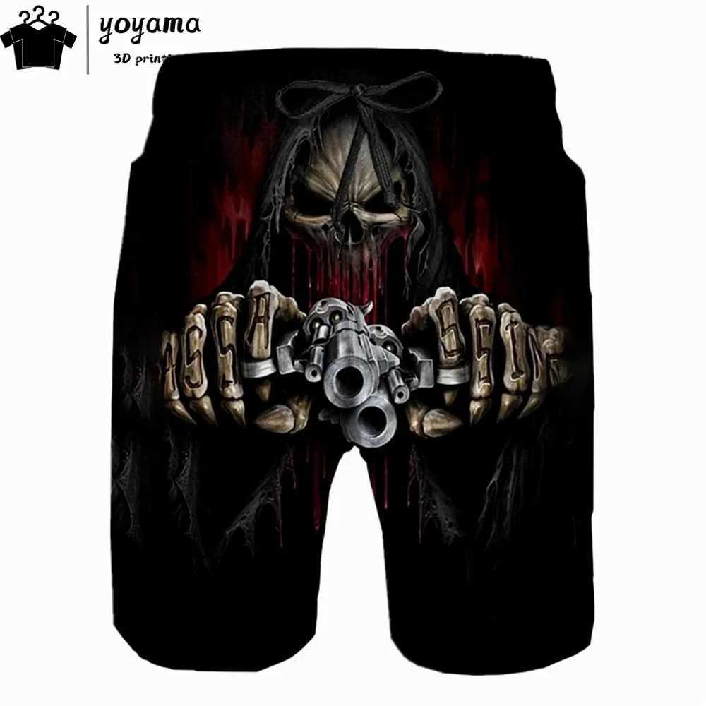 Fashion Skull Mens Clothing Summer Mens Shorts Drawstring Short Man Workout Jogging Mens Shorts Breathable Men Shorts Pants W250219